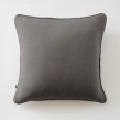 Coussin déhoussable 45 × 45 cm – Gaze de coton unie GAÏA – Passepoil & Zip Granit, image n° 2