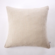 Taie d&rsquo;oreiller LIVIA 60 x 60 cm &ndash; Double gaze de coton ray&eacute;e &ndash; Ficelle, image n° 2