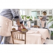Nappe rectangle 150 x 350 cm + 6 serviettes de table &ndash; Double gaze de coton GA&Iuml;A Guimauve, image n° 5