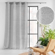 Voilage &agrave; &oelig;illets 140 x 240 cm &ndash; Effet lainage &ndash; Loulaine Gris, image n° 3