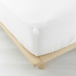 Drap-housse 160 x 200 cm Sienna Blanc &ndash; Gaze de coton & coton 57 fils &ndash; Bonnet 30 cm, image n° 2