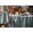 Nappe Rectangle 170 x 350 cm &ndash; Lin Lav&eacute; Fran&ccedil;ais Luxe Soline &ndash; Azur, image n° 2