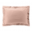 Taie d&rsquo;oreiller volant plat &ndash; 50 x 70 cm &ndash; percale unie 78 fils &ndash; point bourdon &ndash; Nude, image n° 1