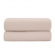 Drap-housse 140 x 190 cm &mdash; Satin de coton 120 fils/cm&sup2; &mdash; Rose blush &mdash; Bonnet 30 cm, image n° 1