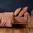 Drap-housse 2 personnes 180 x 200 cm coton 57 fils LINA Blush&ndash; Bonnet 30 cm, image n° 5