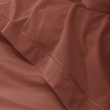 Drap Plat Percale 240 x 300 cm &ndash; Pur Coton Peign&eacute; Longues Fibres 80 Fils/cm&sup2; - Terracotta, image n° 4