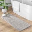 Tapis de Bain 50 x 120 cm &ndash; Microfibre Unie Relief Ricochet &ndash; Ultra Doux & AbsorbantGris Clair, image n° 1