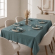Nappe rectangle 150 x 250 cm + 6 serviettes de table &ndash; Double gaze de coton GA&Iuml;A Canard, image n° 1