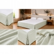 Cache-sommier 140 x 190 cm Double Gaze de Coton GA&Iuml;A Vert d'eau &ndash; Qualit&eacute; Haut de Gamme, image n° 3