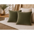 Lot de 2 Coussins Velours de Coton Thym 45 x 45 cm &ndash; D&eacute;houssables avec zip &ndash; C&Eacute;SAR, image n° 1