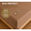 Drap housse 2 en 1 imperm&eacute;able 90 x 190 cm &ndash; coton 57 fils &ndash; DUO PROTECT Taupe, image n° 2
