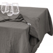 Nappe rectangle 150 x 250 cm + 6 serviettes de table &ndash; Double gaze de coton GA&Iuml;A Granit, image n° 7