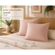 Lot de 2 taies d&rsquo;oreiller 63 x 63 cm Lyocell uni &ndash; LYSANDRE Blush, image n° 2
