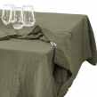 Nappe rectangle 150 x 350 cm + 6 serviettes de table &ndash; Double gaze de coton GA&Iuml;A Romarin, image n° 7