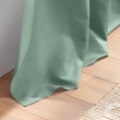 Rideau &agrave; &oelig;illets 140 x 260 cm en microfibre unie &ndash; Absolu Sauge, image n° 4