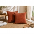 Lot de 2 Coussins Velours de Coton Terracotta 45 x 45 cm &ndash; D&eacute;houssables avec zip &ndash; C&Eacute;SAR, image n° 1