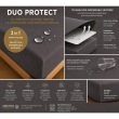 Drap housse 2 en 1 imperm&eacute;able 90 x 190 cm &ndash; coton 57 fils &ndash; DUO PROTECT Ardoise, image n° 3