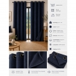 Lot de 2 Rideaux 140 x 240 cm &ndash; Blackout total & Thermique &ndash; Double polaire &ndash; Marine, image n° 2