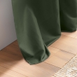 Rideau &agrave; &oelig;illets 140 x 280 cm en microfibre unie &ndash; Absolu Kaki &ndash; Grande hauteur, image n° 4
