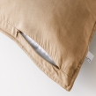 Lot de 2 taies d&rsquo;oreiller 63 x 63 cm Lyocell uni &ndash; LYSANDRE Camel, image n° 4