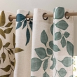 Rideau &agrave; &oelig;illets ILONA 140 x 260 cm &ndash; Polyester & Lin imprim&eacute; feuillage &ndash; Esprit naturel, image n° 3