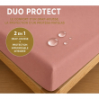 Drap housse 2 en 1 imperm&eacute;able 90 x 190 cm &ndash; coton 57 fils &ndash; DUO PROTECT Vieux Rose, image n° 2
