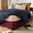 Cache-sommier 140 x 190 cm Double Gaze de Coton GA&Iuml;A Bordeaux  &ndash; Qualit&eacute; Haut de Gamme, image n° 5