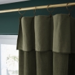 Lot de 2 rideaux velours thym 140 x 270 cm ajustables &ndash; Anneaux pince &ndash; Coton &eacute;pais &ndash; C&Eacute;SAR, image n° 4
