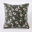 Taie d&rsquo;oreiller 60 x 60 cm gaze de coton imprim&eacute;e FLORA &ndash; Romarin, image n° 1
