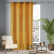 Rideau Tamisant &agrave; &OElig;illets 140 x 240 cm &ndash; Velours &ndash; Velvetine Jaune, image n° 4