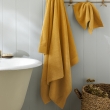 Drap de bain Softy 100 x 150 cm &ndash; &Eacute;ponge Zero Twist 100% coton peign&eacute; 600 g/m&sup2; &ndash; Ocre, image n° 2