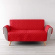 Prot&egrave;ge-Canap&eacute; Matelass&eacute; 279 x 179 cm &ndash; Microfibre Unie &ndash; LOUNGE Rouge, image n° 1