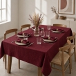 Nappe rectangle 150 x 250 cm + 6 serviettes de table &ndash; Double gaze de coton GA&Iuml;A Bordeaux, image n° 1
