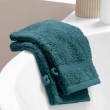 2 gants de toilette 15 x 21 cm eponge unie elegance Bleu, image n° 3