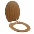 Abattant wc charnieres metal 37.5 x 46 cm mdf effet bois strata Chene, image n° 2