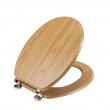 Abattant wc charnieres metal 37.5 x 46 cm mdf effet bois strata Chene, image n° 3