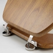Abattant wc charnieres metal 37.5 x 46 cm mdf effet bois strata Chene, image n° 4