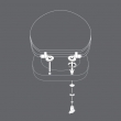 Abattant wc charnieres metal 37.5 x 46 cm mdf imprime Amber, image n° 5