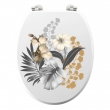 Abattant wc charnieres metal 37.5 x 46 cm mdf imprime kelly Blanc, image n° 1
