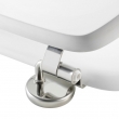 Abattant wc charnieres metal 37.5 x 46 cm mdf imprime kelly Blanc, image n° 2