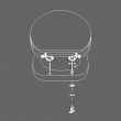 Abattant wc charnieres metal 37.5 x 46 cm mdf imprime kelly Blanc, image n° 3