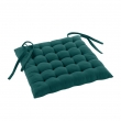 Assise matelassee 38 x 38 cm coton/polyester recycle grs twily Emeraude, image n° 1