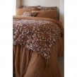 Bout de lit 90 x 200 cm double gaze de coton imprimée capucine Camel, image n° 3