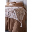 Bout de lit 90 x 200 cm double gaze de coton imprimée capucine Naturel, image n° 2