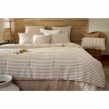 Bout de lit 90 x 200 cm Double Gaze de Coton Matelass&eacute; LIVIA Ficelle, image n° 2