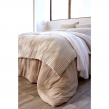 Bout de lit 90 x 200 cm Double Gaze de Coton Matelass&eacute; VICKIE Ficelle, image n° 3