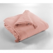 Bout de lit gaze de coton 90 x 200 cm gaïa rose pêche Rose, image n° 1