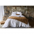 Bout de lit gaze de coton 90 x 200 cm velours de coton César Camel, image n° 2
