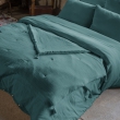 Bout de lit gaze de coton 90 x 220 cm Bleu canard, image n° 3