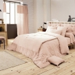 Bout de lit gaze de coton 90 x 220 cm guimauve Rose, image n° 2